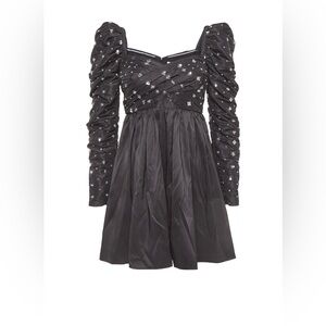 Self-Portrait Cluster Sequin Taffeta Mini Dress